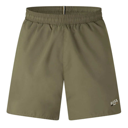 Brown - Front - Boss Mens Swordfish Regular Swimming Trunks