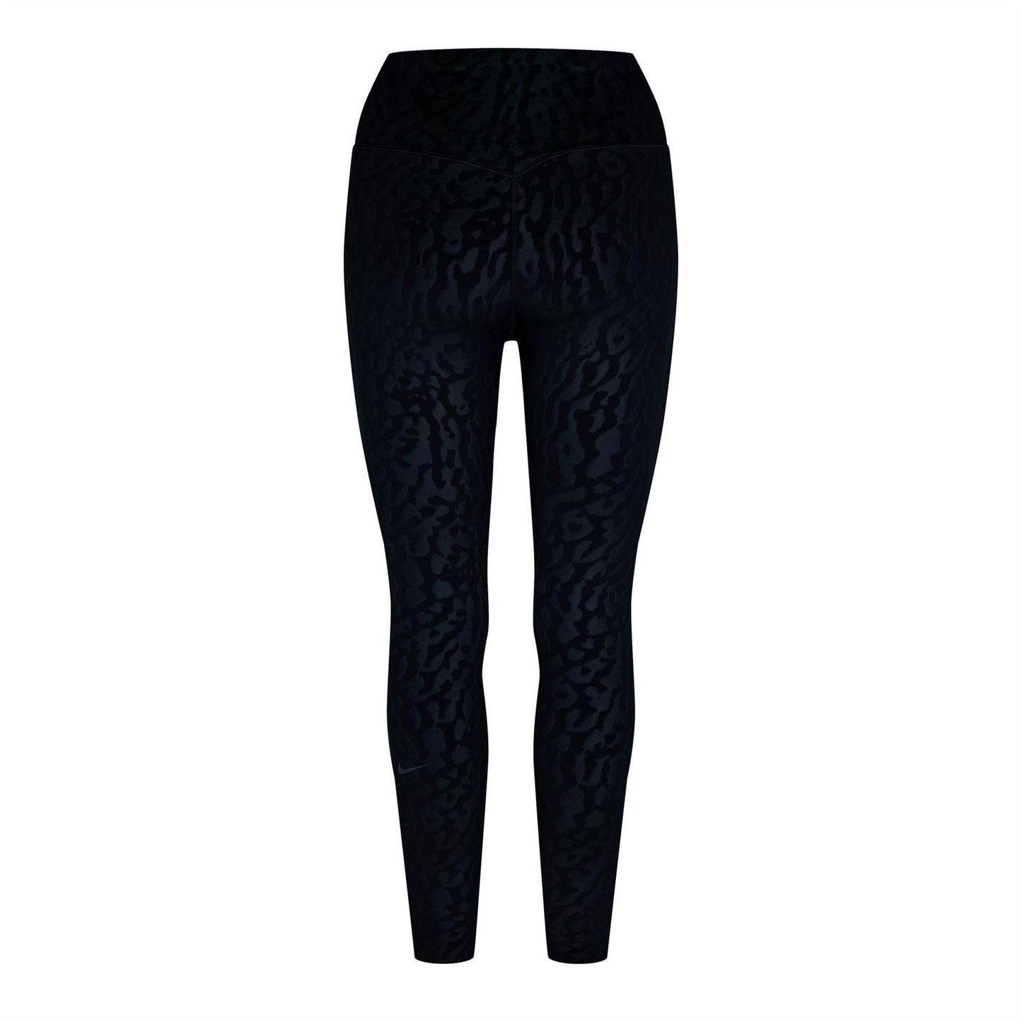 Black-Anthracite-Smoke Grey - Back - Nike Womens-Ladies Unvrsa Animal Print High Rise 7-8 Leggings