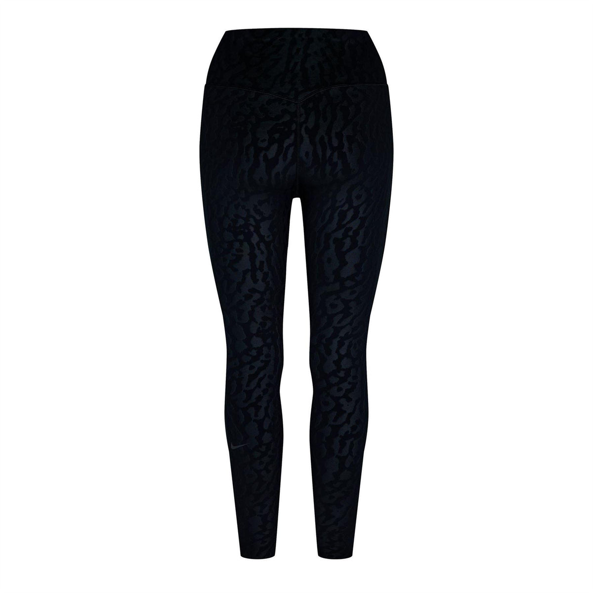 Black-Anthracite-Smoke Grey - Back - Nike Womens-Ladies Unvrsa Animal Print High Rise 7-8 Leggings