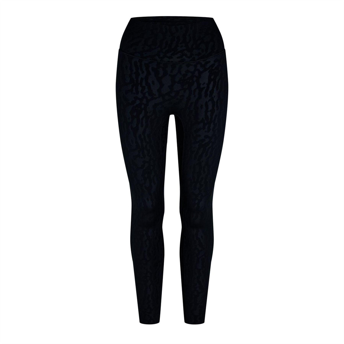 Black-Anthracite-Smoke Grey - Front - Nike Womens-Ladies Unvrsa Animal Print High Rise 7-8 Leggings