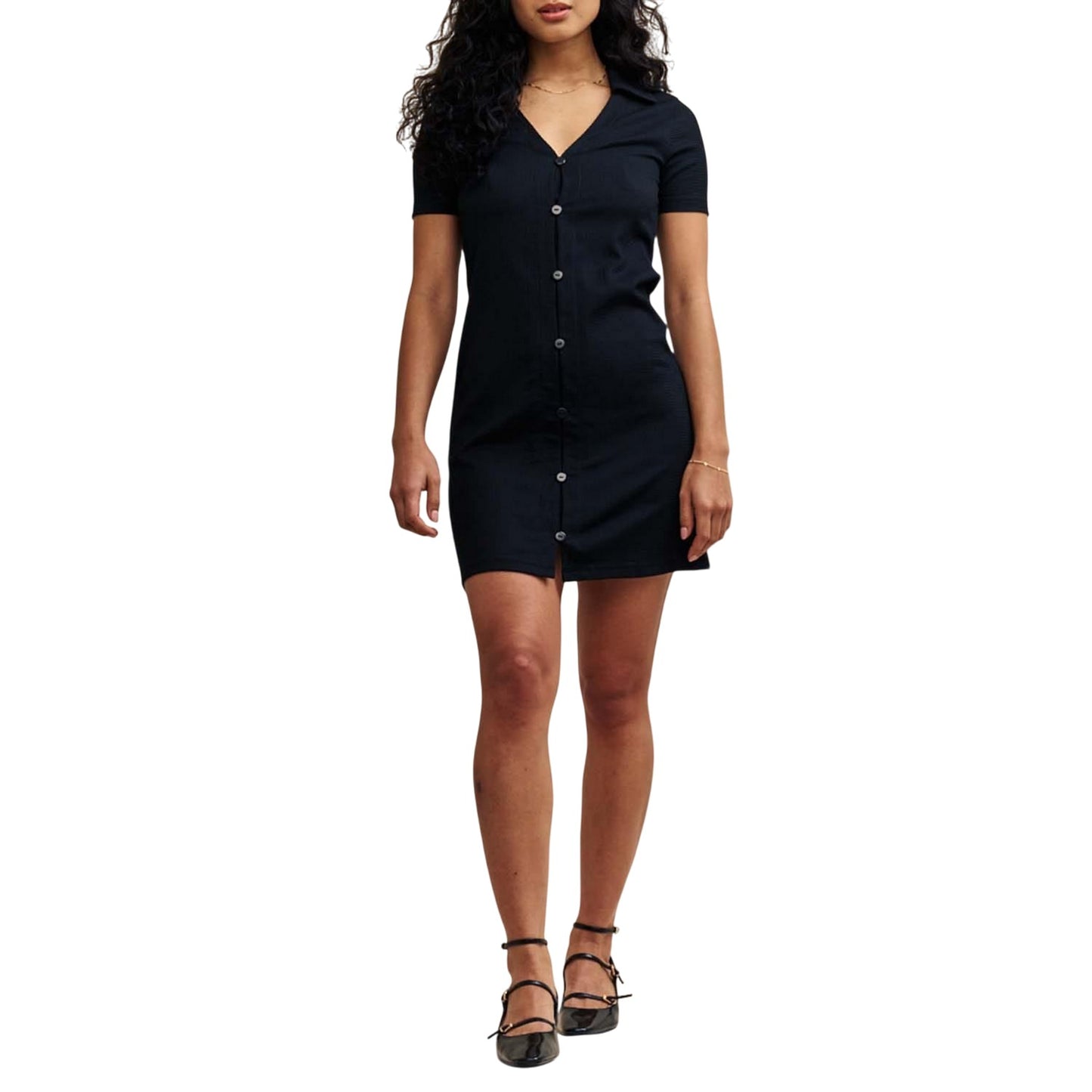 Black - Pack Shot - Nobody´s Child Womens-Ladies Reed Jersey Mini Dress