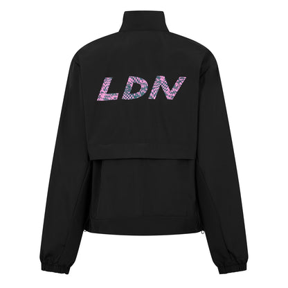 Black - Back - New Balance Womens-Ladies London Track Jacket
