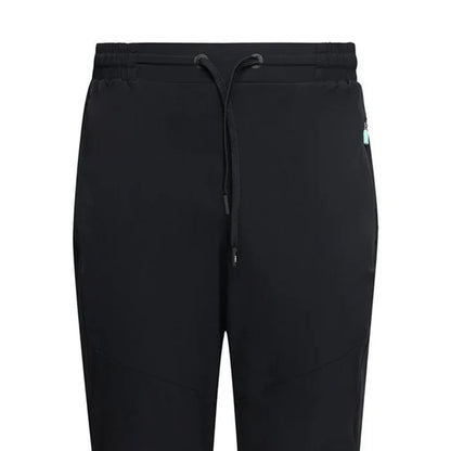 Black - Side - OEX Mens Bachar Polyester Relaxed Fit Tracksuit Bottoms