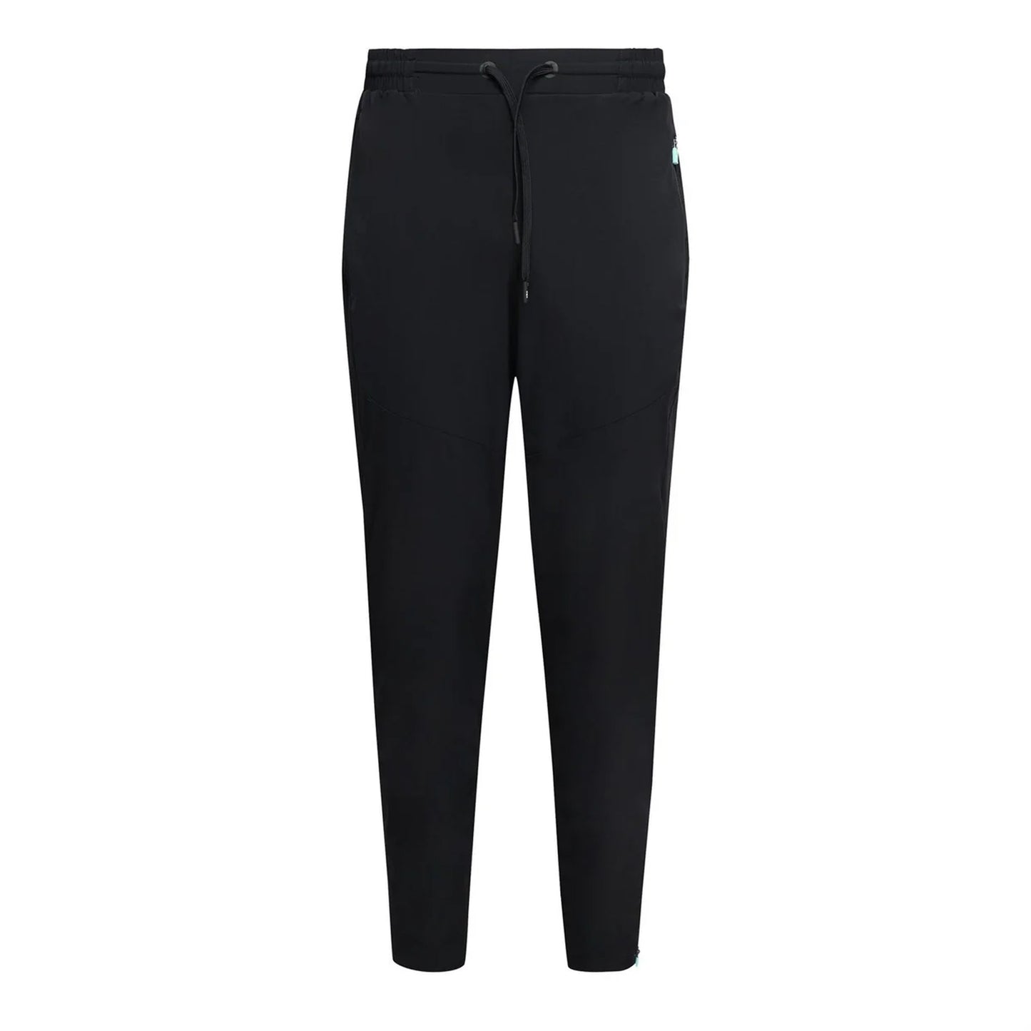 Black - Front - OEX Mens Bachar Polyester Relaxed Fit Tracksuit Bottoms
