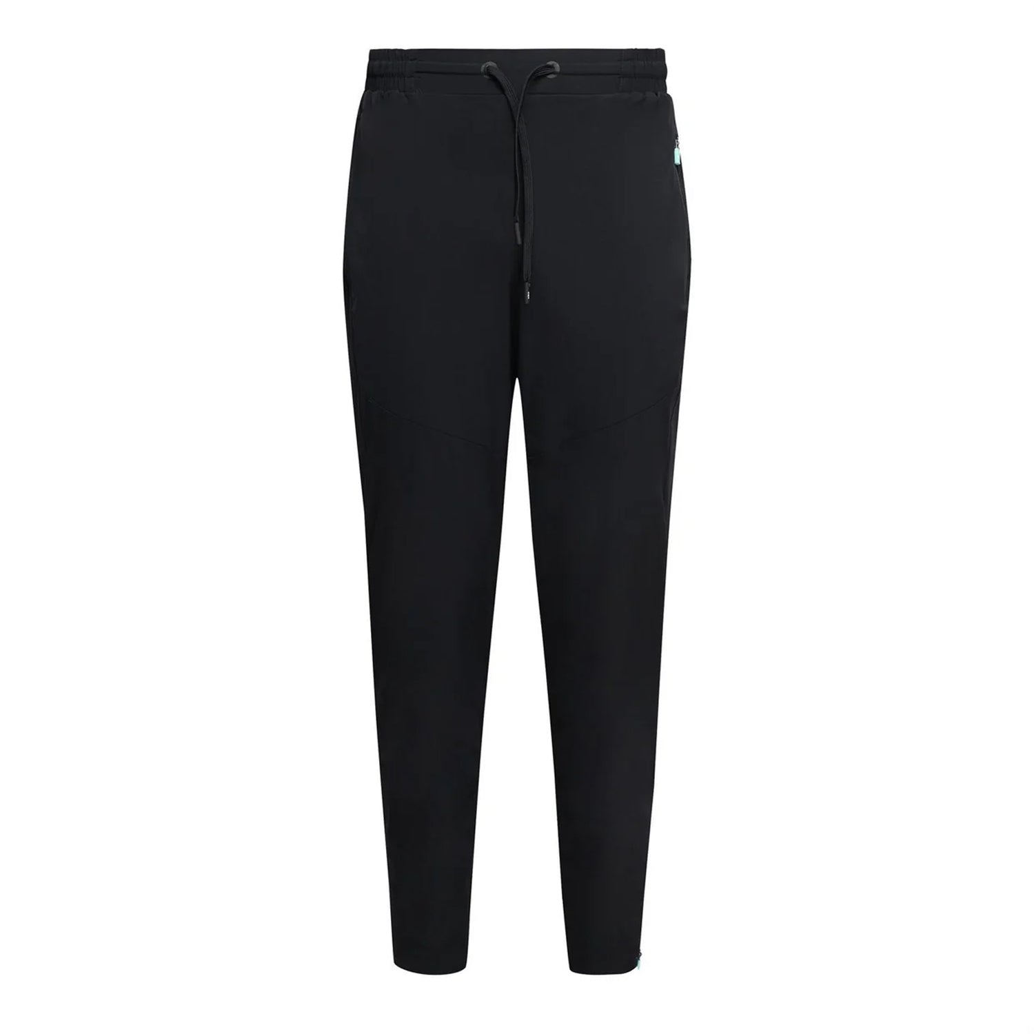 Black - Front - OEX Mens Bachar Polyester Relaxed Fit Tracksuit Bottoms