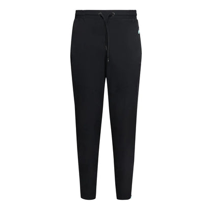 Black - Front - OEX Mens Bachar Polyester Relaxed Fit Tracksuit Bottoms