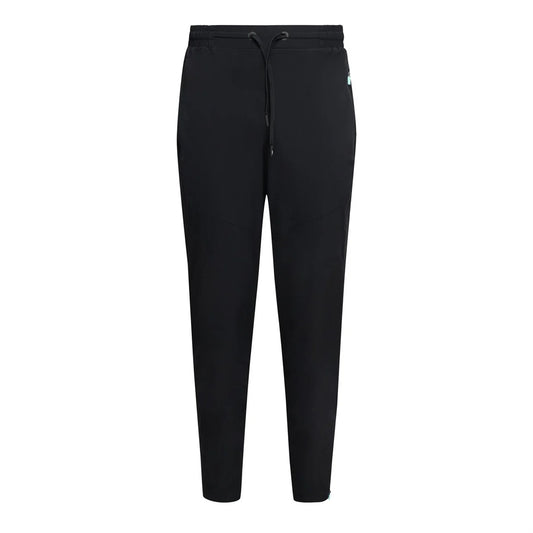 Black - Front - OEX Mens Bachar Polyester Relaxed Fit Tracksuit Bottoms