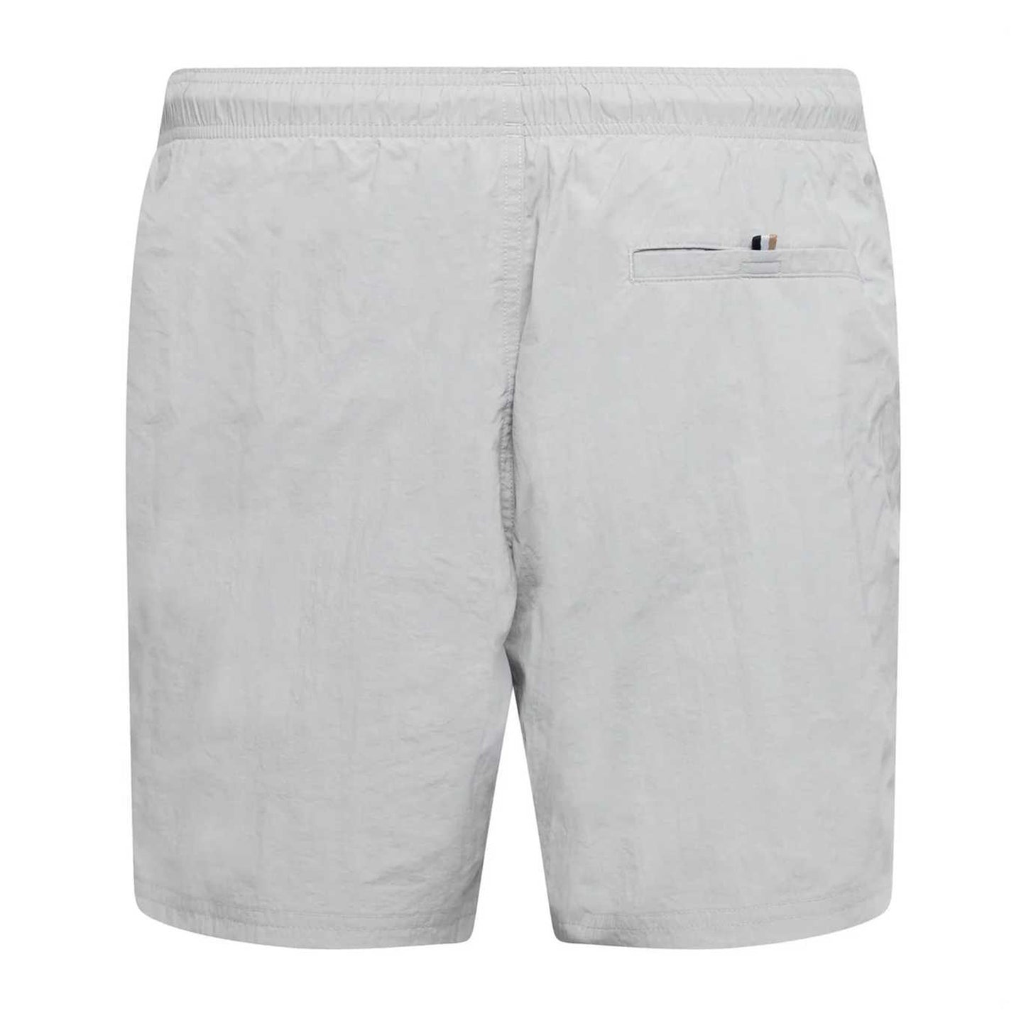 Grey - Back - Boss Mens Logo Swim Shorts