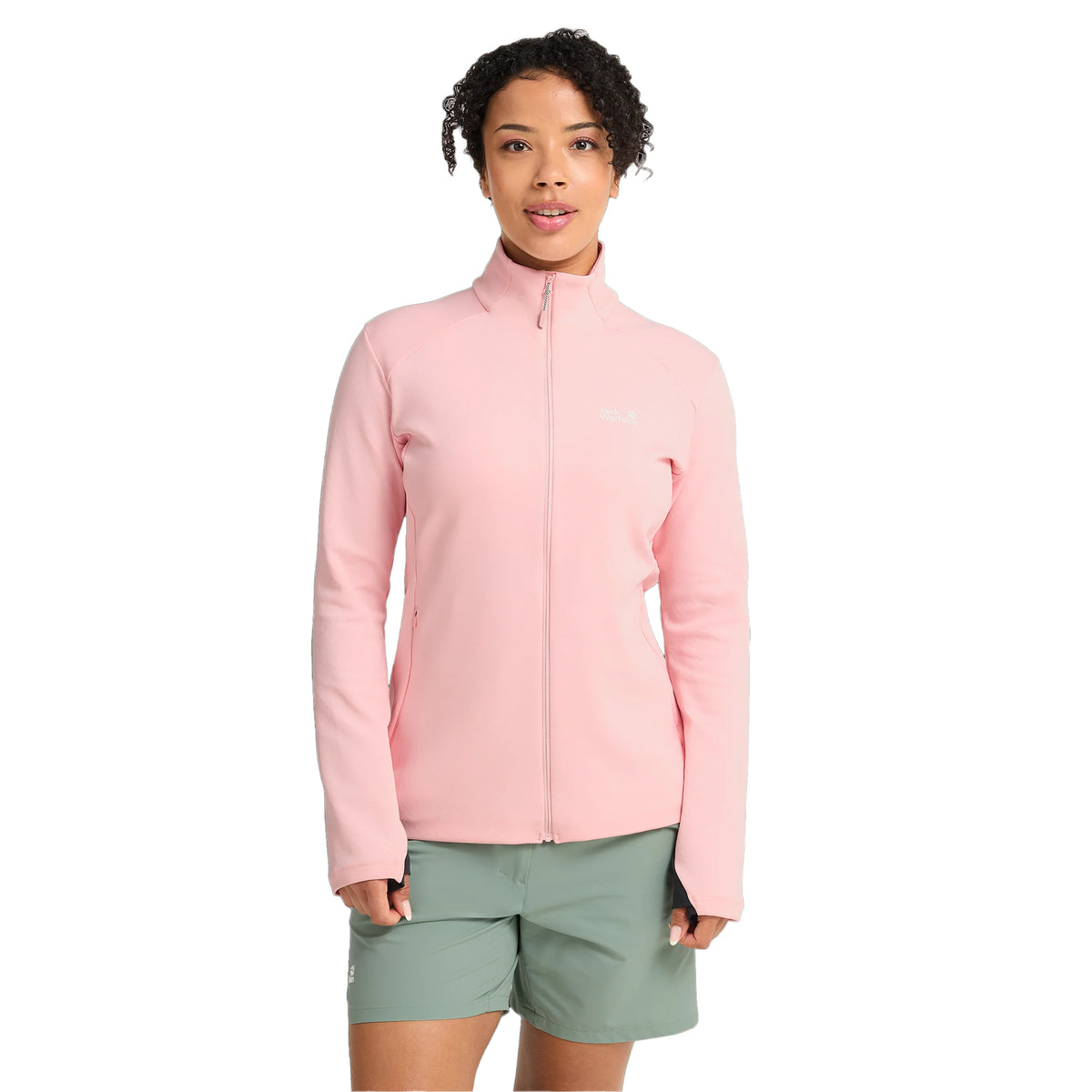 Pink - Side - Jack Wolfskin Womens-Ladies Astrotrail Full Zip Fleece