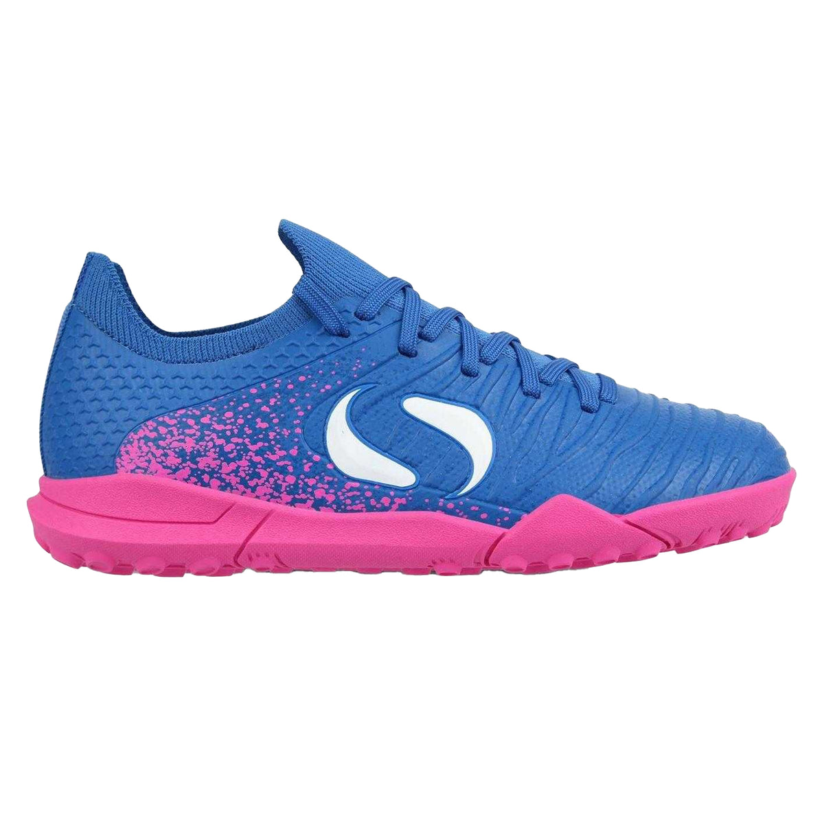 Blue-Pink - Front - Sondico Childrens-Kids Blaze Astro Turf Trainers
