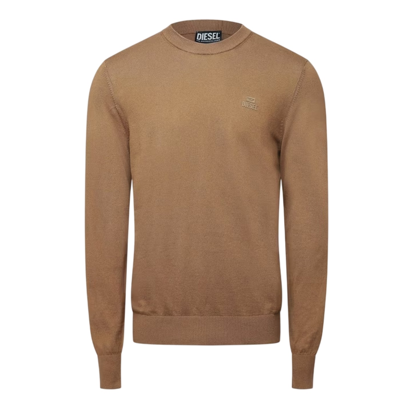 Coffee - Front - Diesel Mens K Freex Knitted Jumper