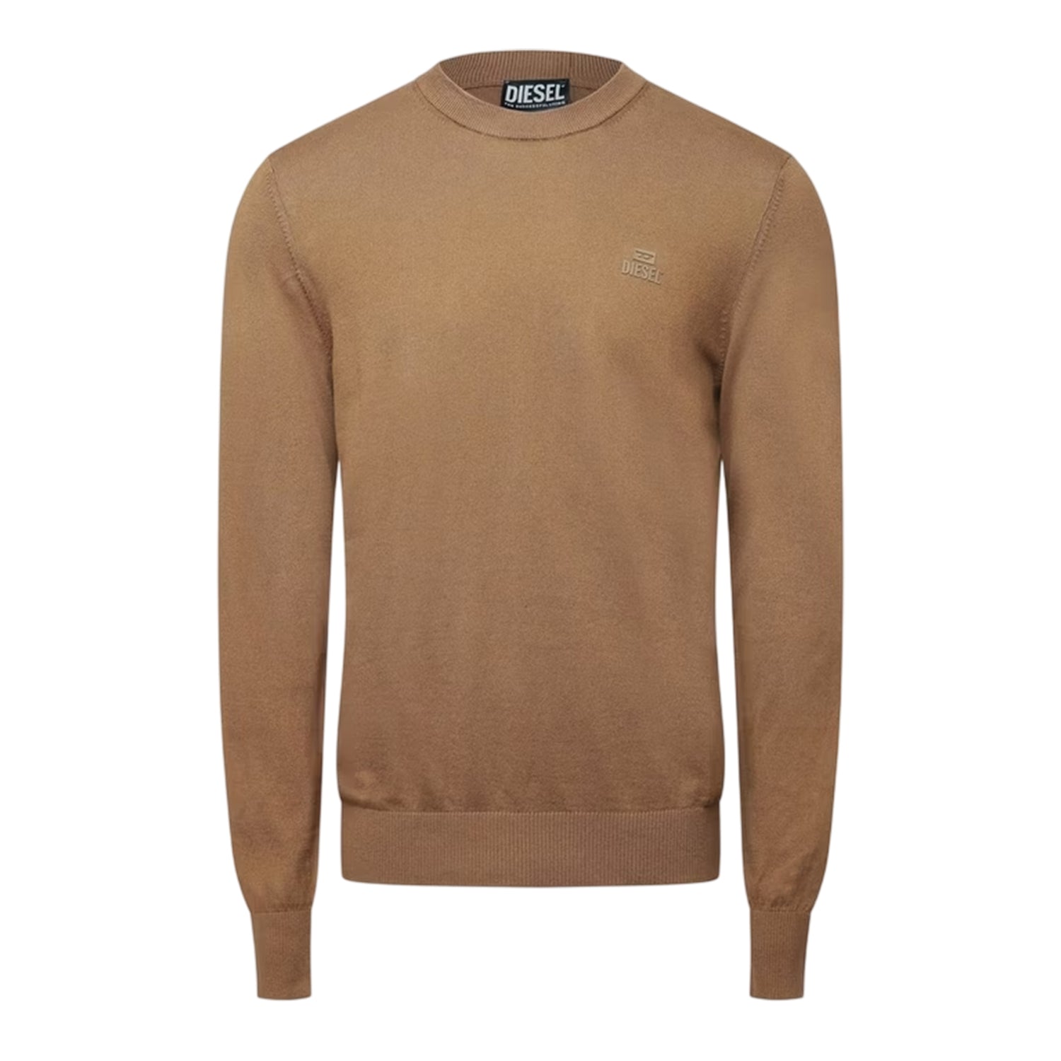 Coffee - Front - Diesel Mens K Freex Knitted Jumper