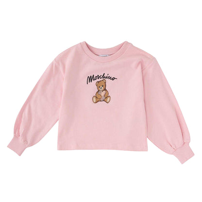 Rose - Front - Moschino Childrens-Kids Relaxed Fit Jumper