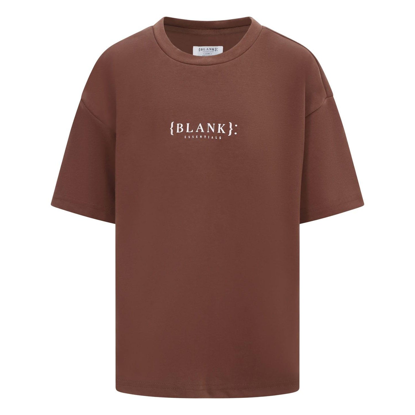 Brown - Front - Blank Essentials Boys Regular T-Shirt