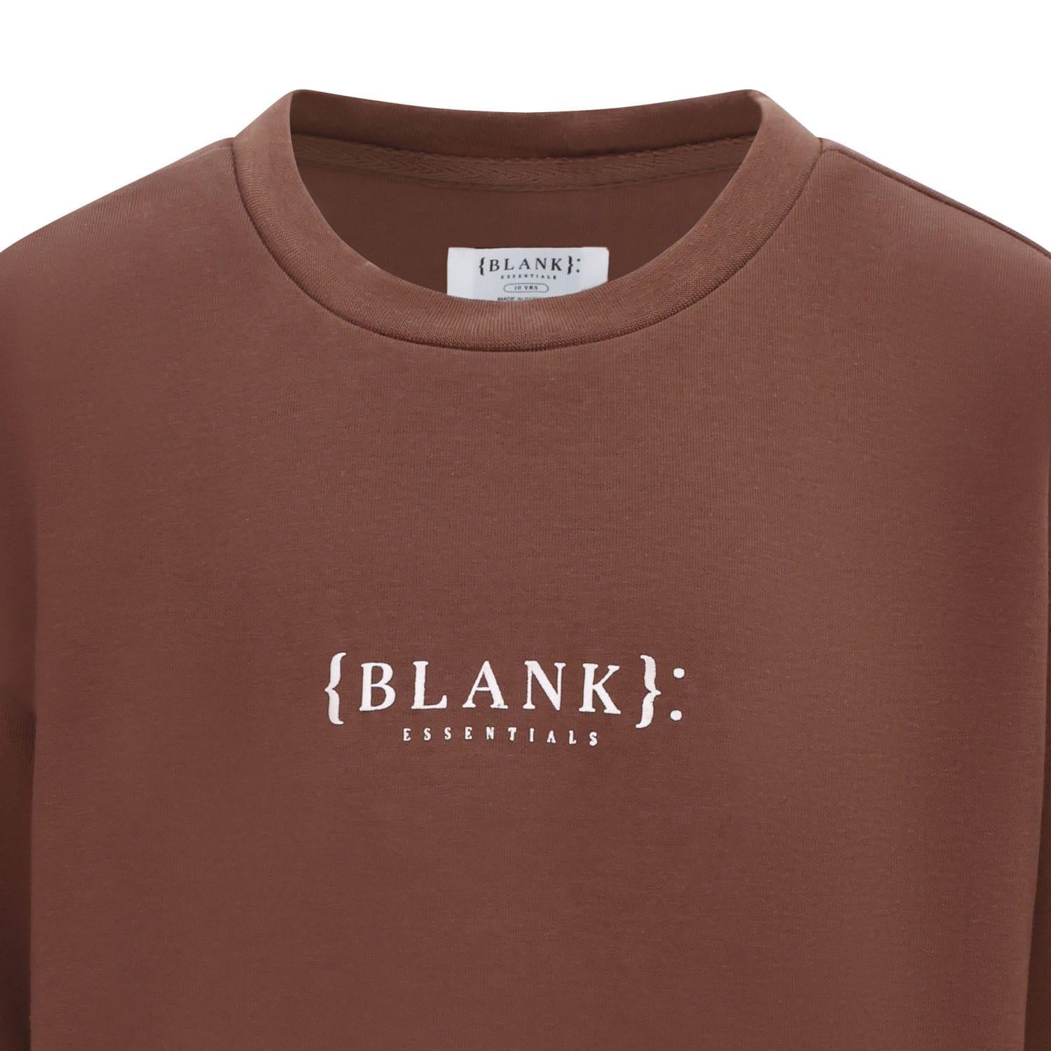 Brown - Side - Blank Essentials Boys Regular T-Shirt