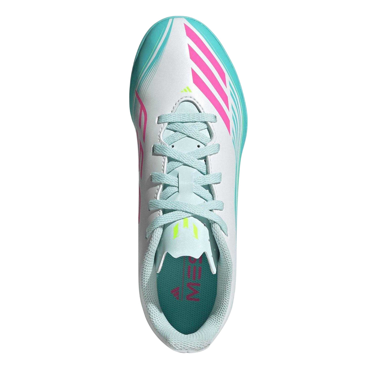 White-Pink-Blue - Lifestyle - Adidas Childrens-Kids F50 Lionel Messi Astro Turf Trainers