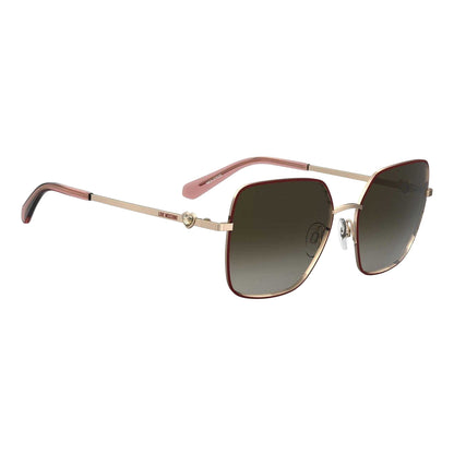 Burgundy - Back - Moschino Womens-Ladies Moscsun Rectangular Sunglasses