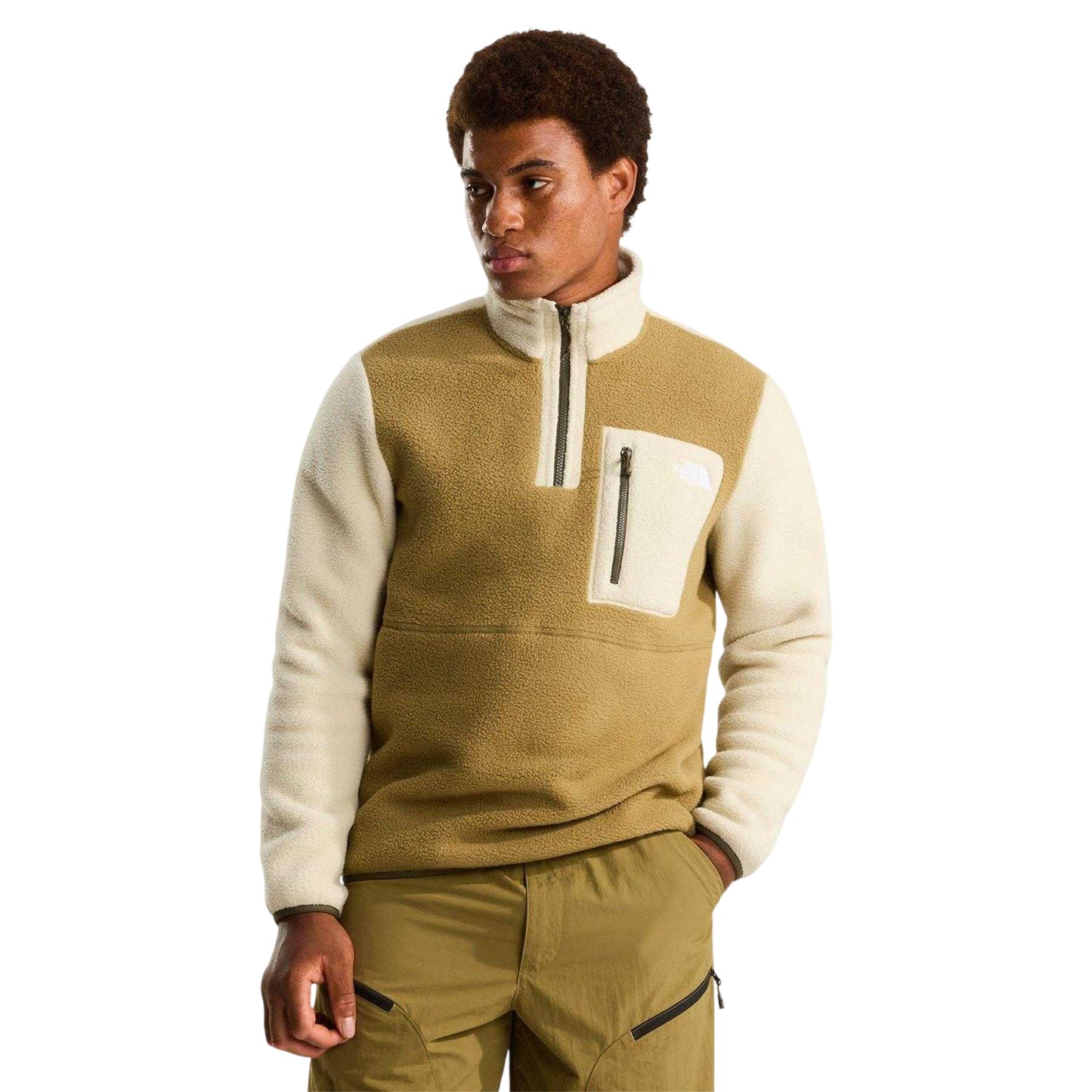 Cedar-Desert - Side - The North Face Mens Yumiori Colour Block Hoodie