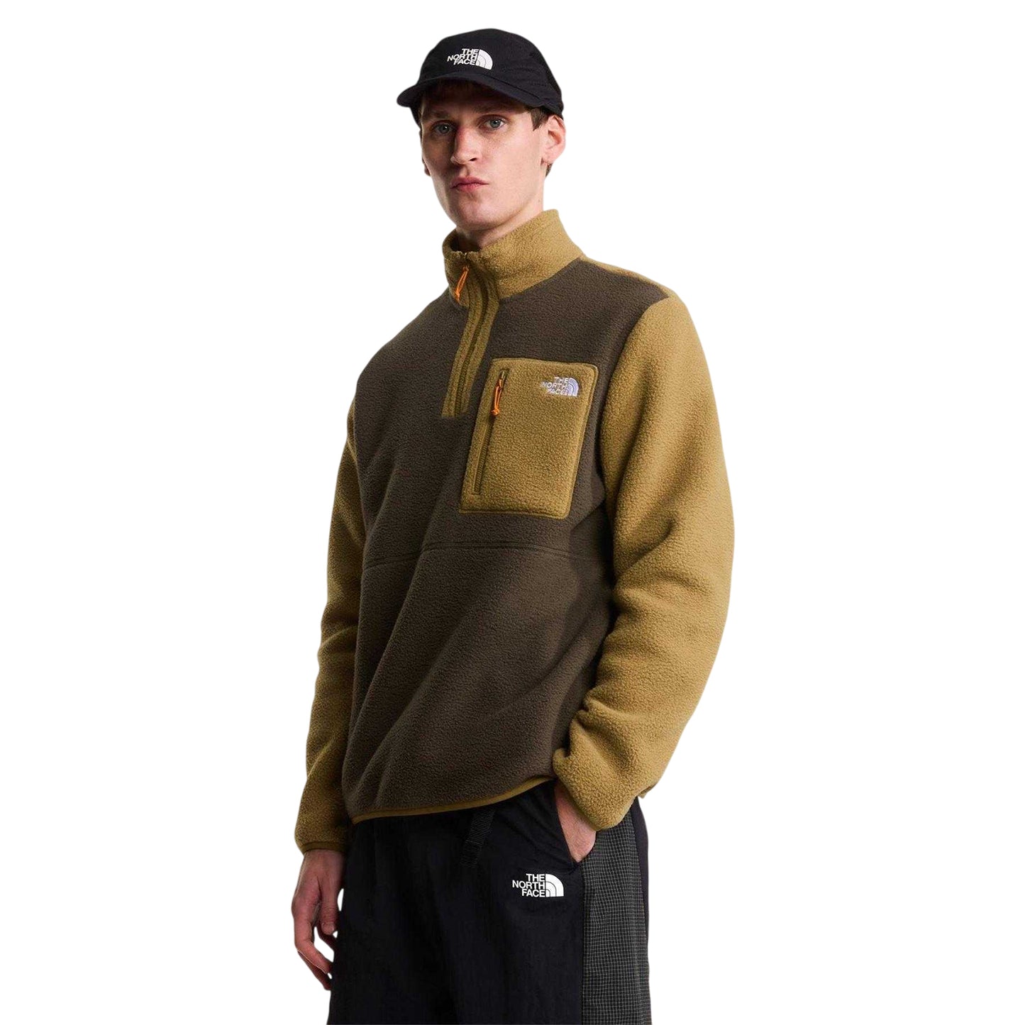 Taupe - Side - The North Face Mens Yumiori Colour Block Hoodie