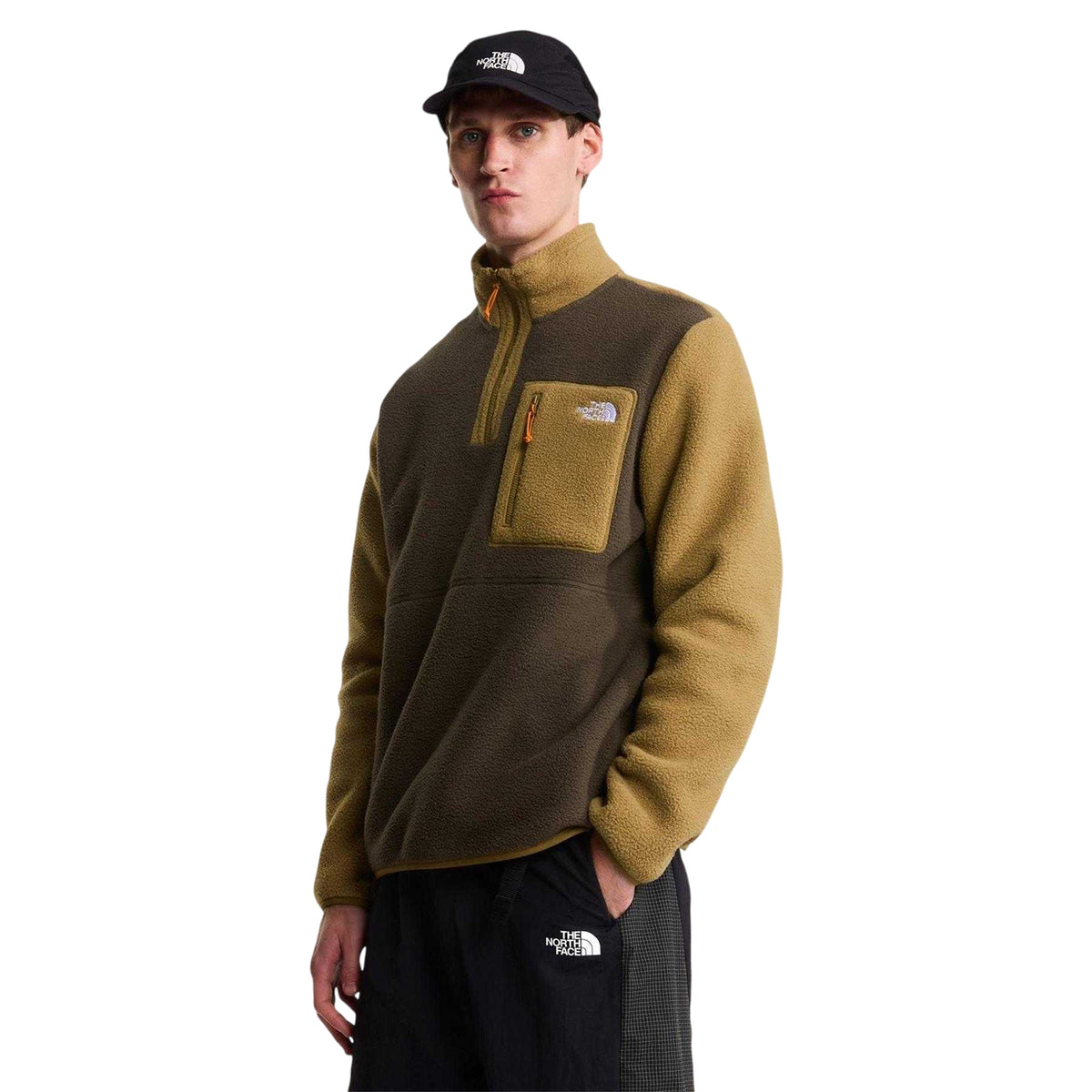 Taupe - Side - The North Face Mens Yumiori Colour Block Hoodie