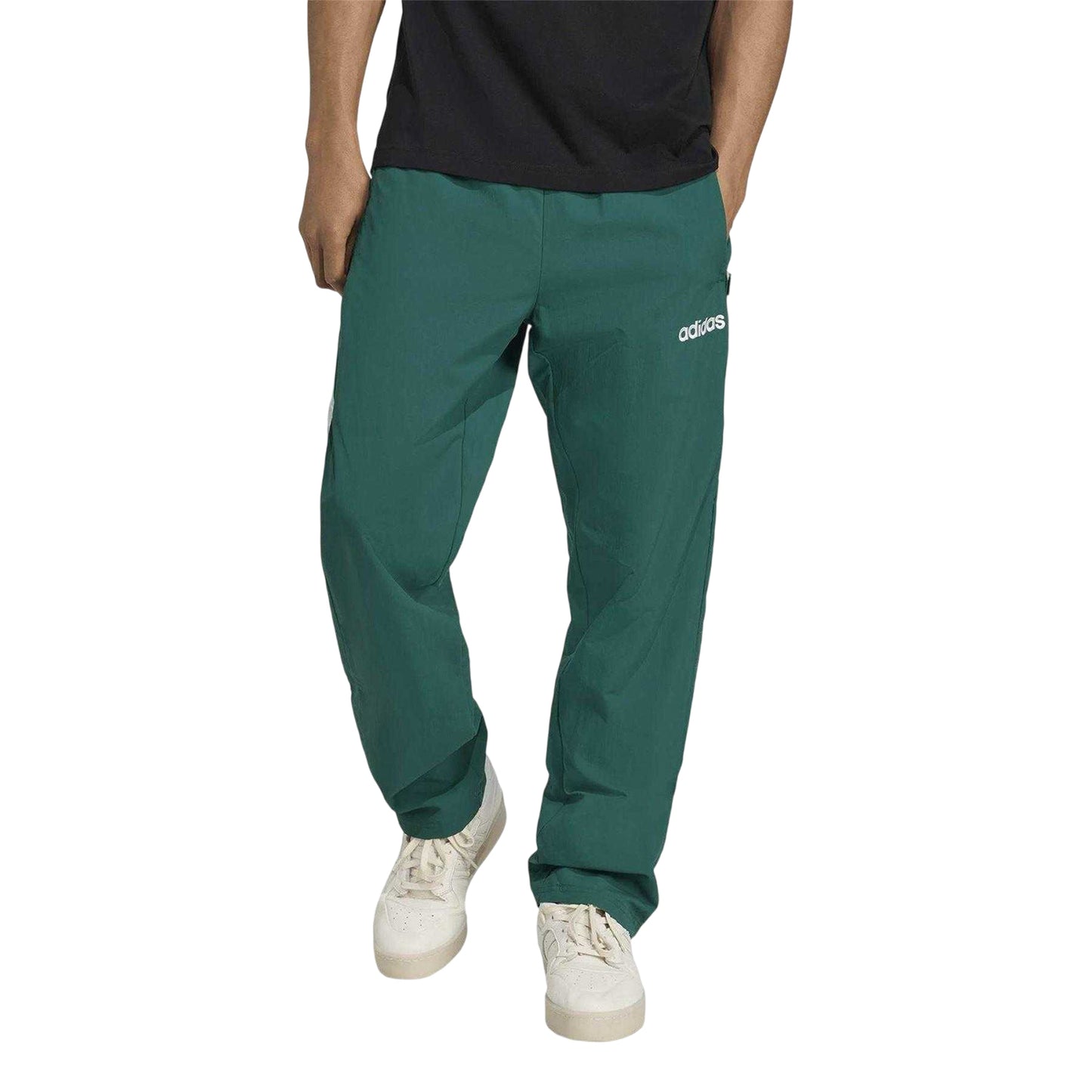 Collegiate Green - Side - Adidas Mens 3 Stripes Tracksuit Bottoms