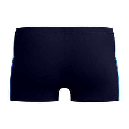Navy Blue-Lagoon Blue - Back - Speedo Mens Dive Splice Boxer Shorts