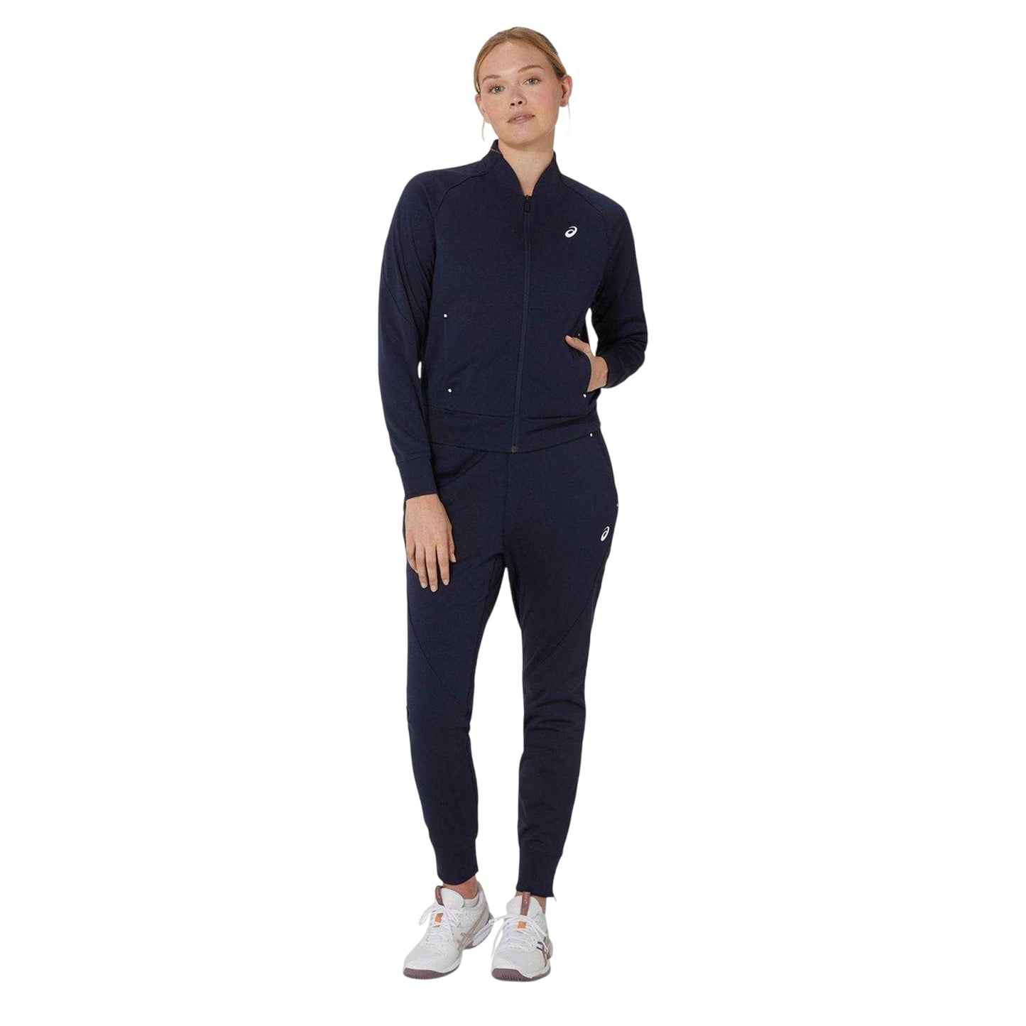 Midnight - Front - Asics Womens-Ladies Court Tracksuit Bottoms