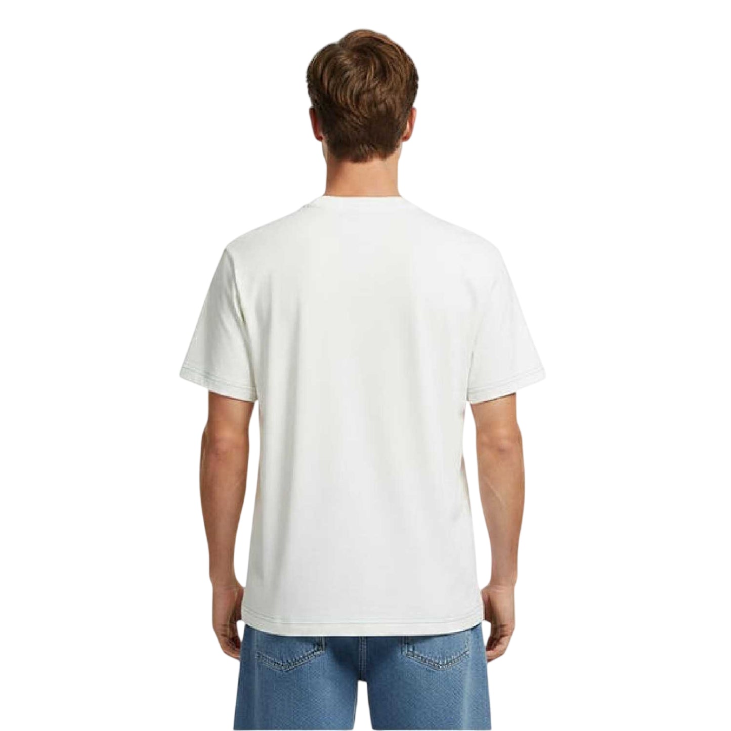 White - Lifestyle - Replay Mens Ice Cream T-Shirt