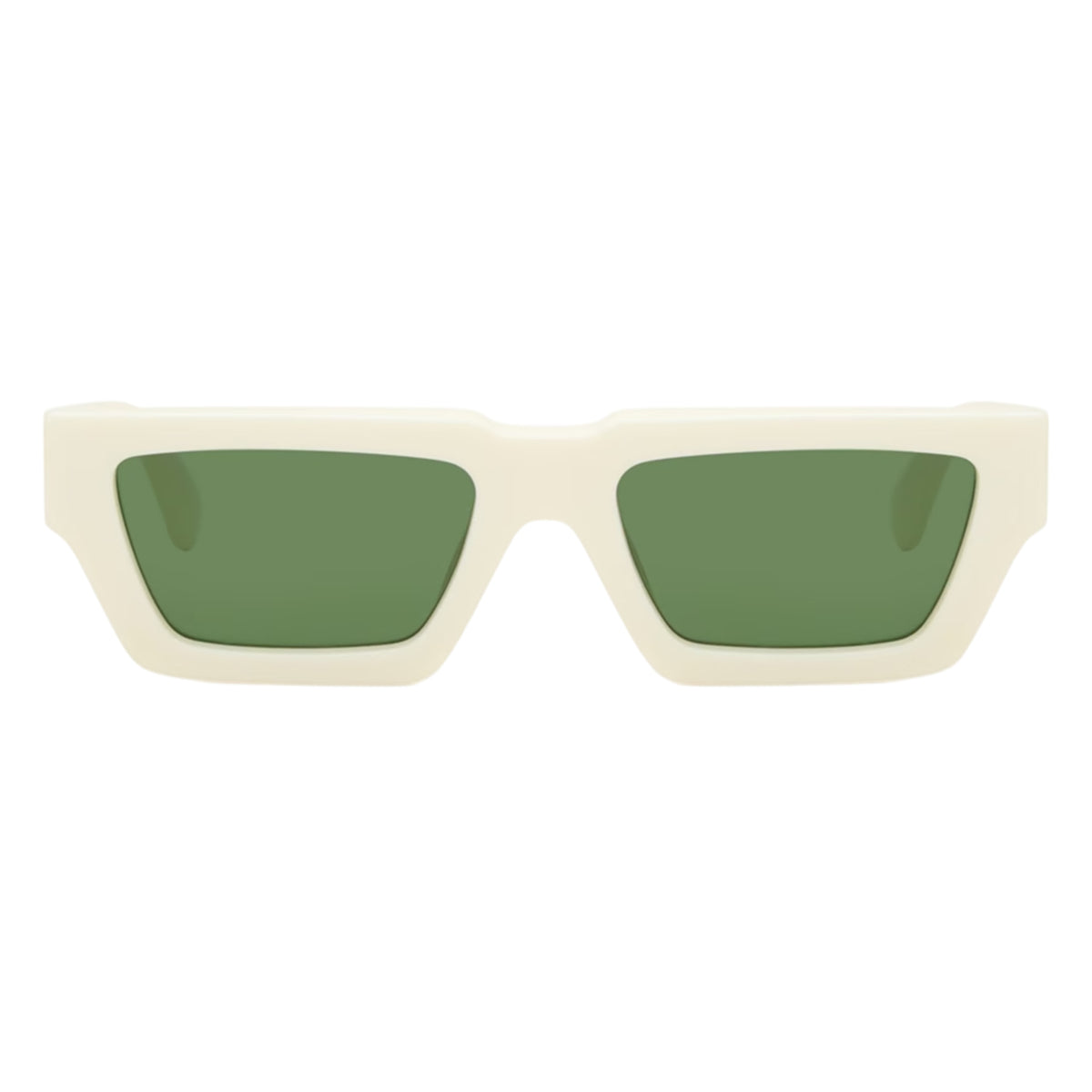 White-Green - Front - Off White Womens-Ladies Manchester Rectangle Sunglasses
