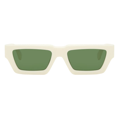 White-Green - Front - Off White Womens-Ladies Manchester Rectangle Sunglasses