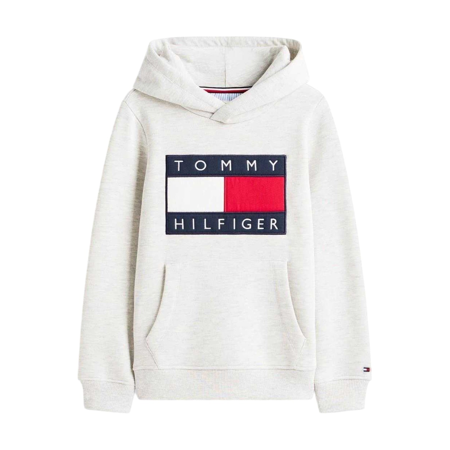 Light Grey - Front - Tommy Hilfiger Childrens-Kids Heritage Hoodie