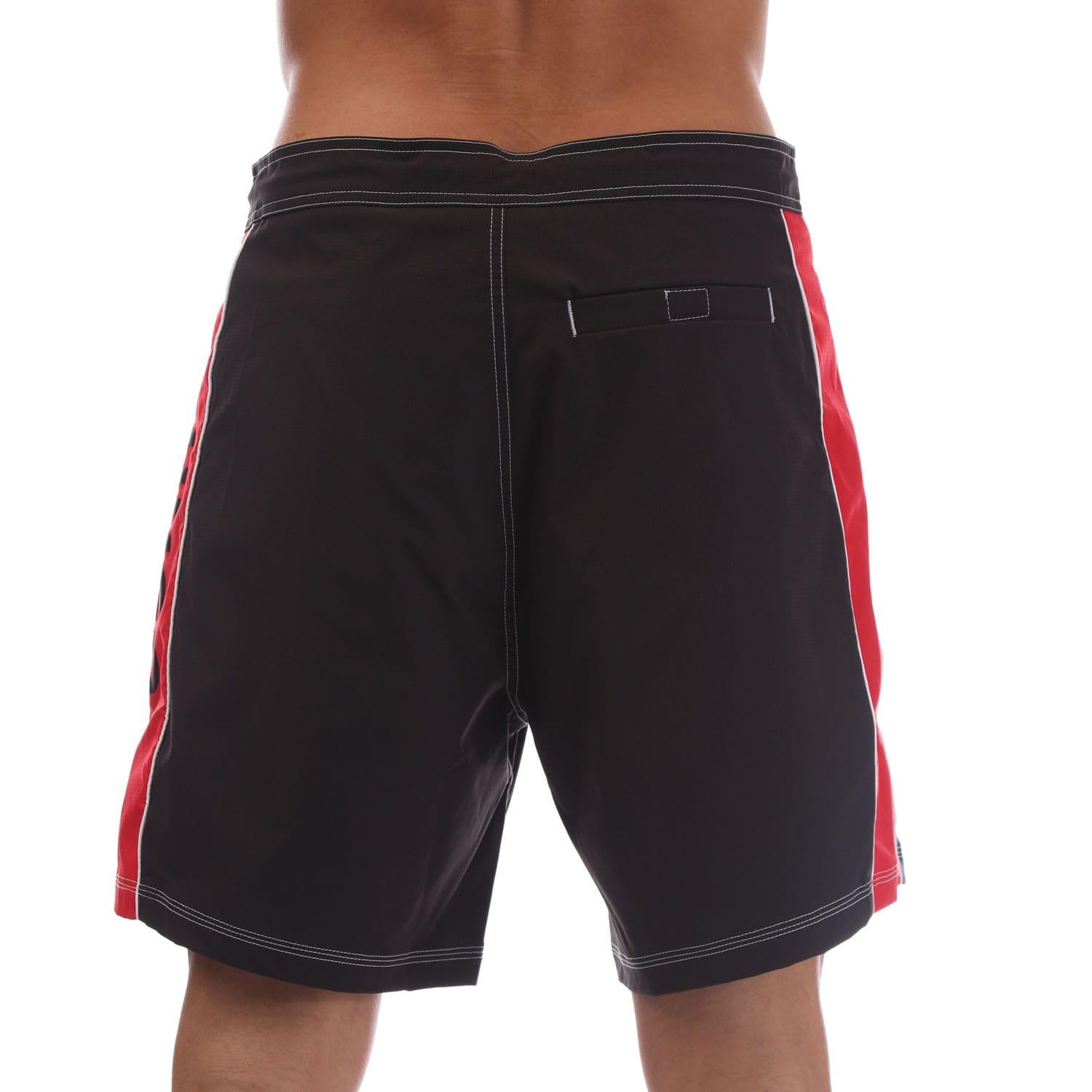 Black - Back - Hugo Mens Ryde Logo Swim Shorts