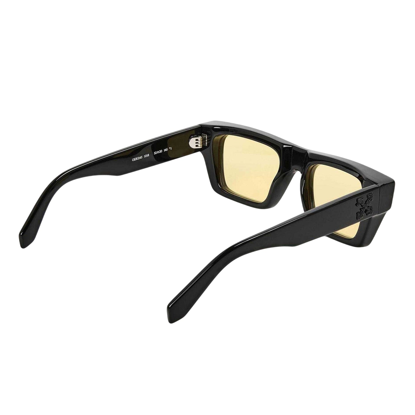 Black-Yellow - Back - Off White Womens-Ladies Oregon Square Sunglasses