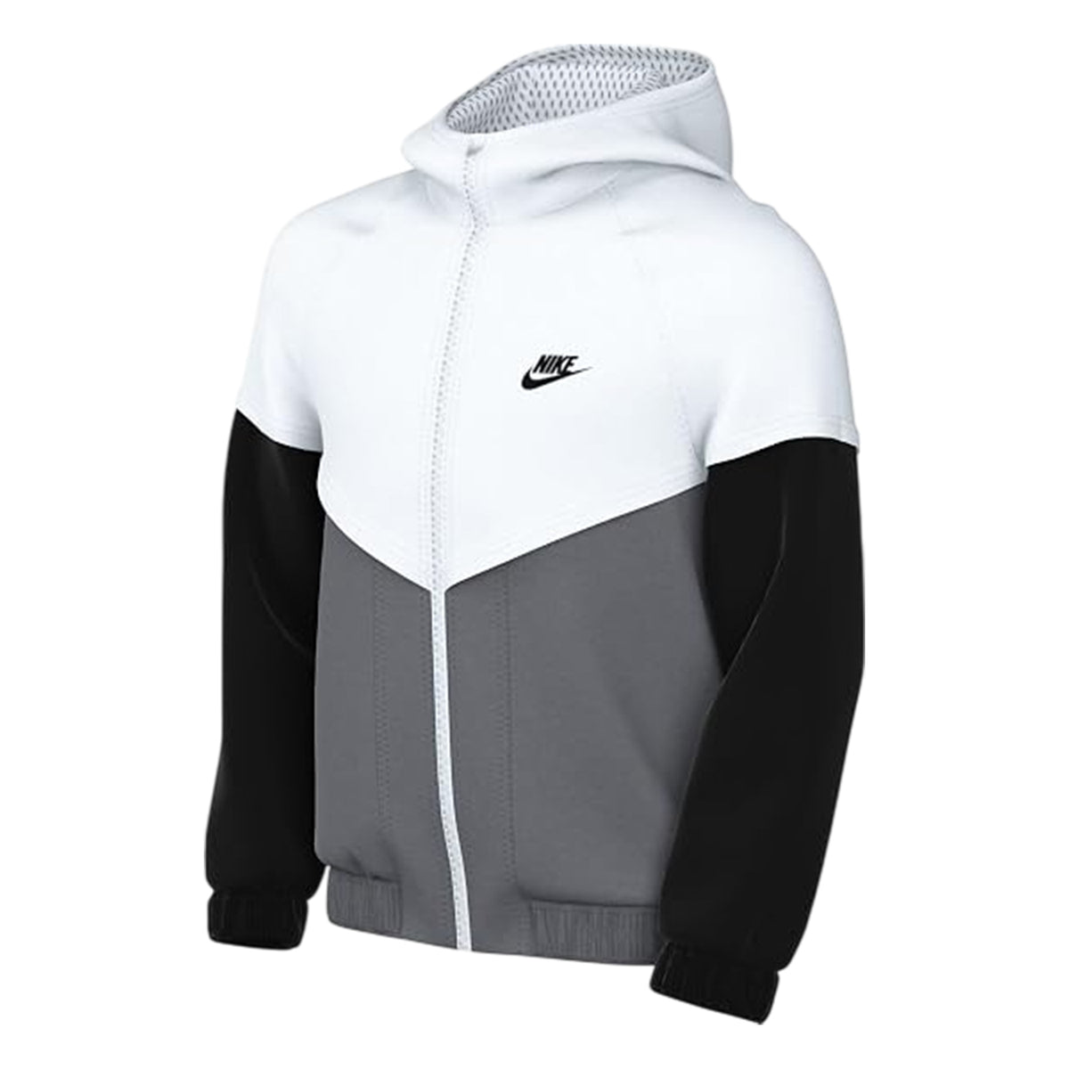 White - Front - Nike Childrens-Kids Colour Block Logo Waterproof Jacket