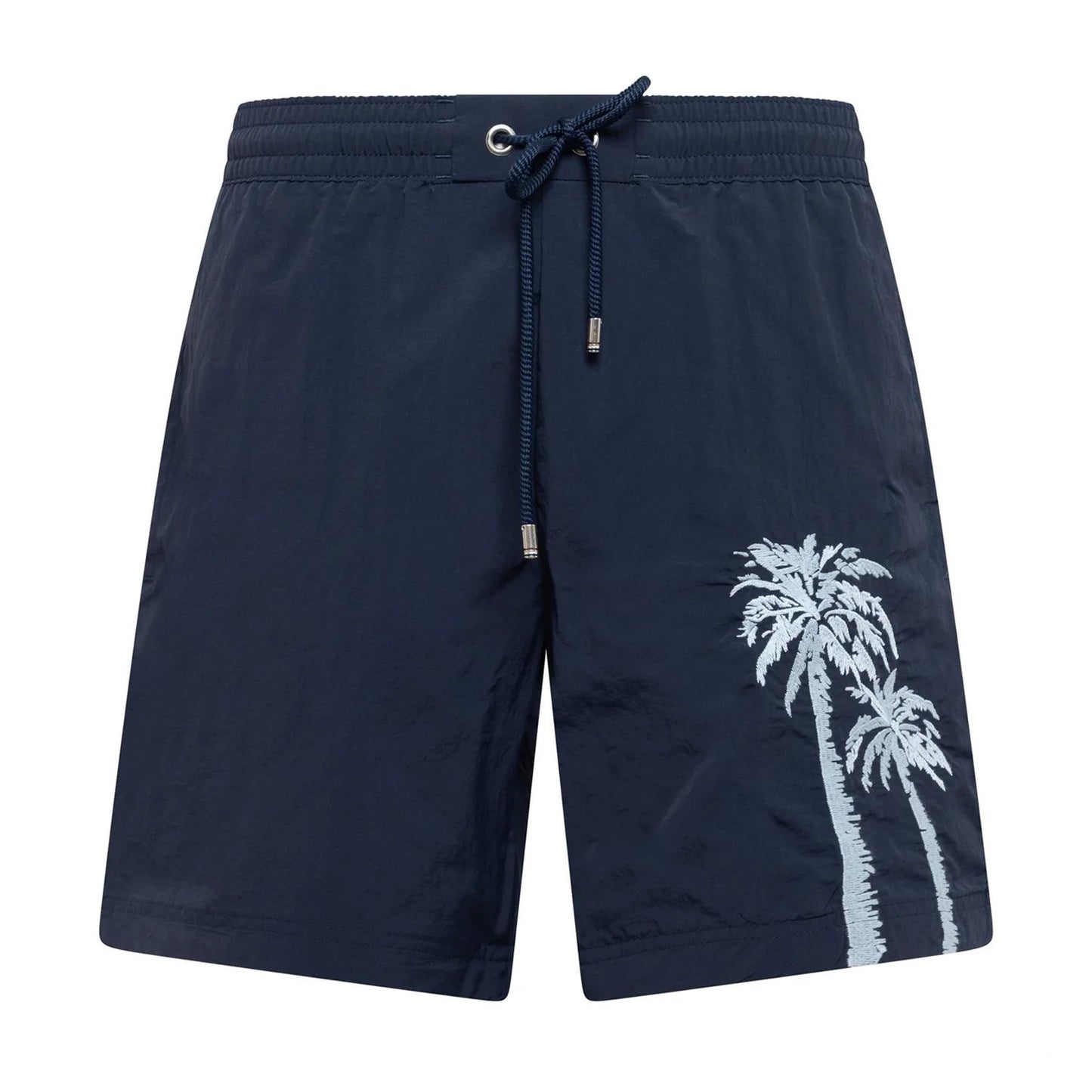 Navy - Front - Hugo Mens Palm Tree Swim Shorts