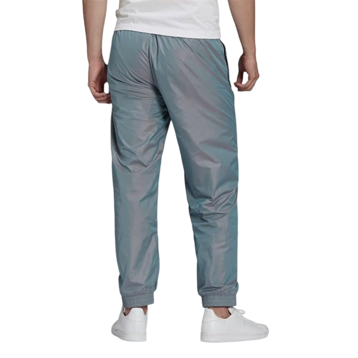 Grey - Back - Adidas Mens Trefoil Tracksuit Bottoms