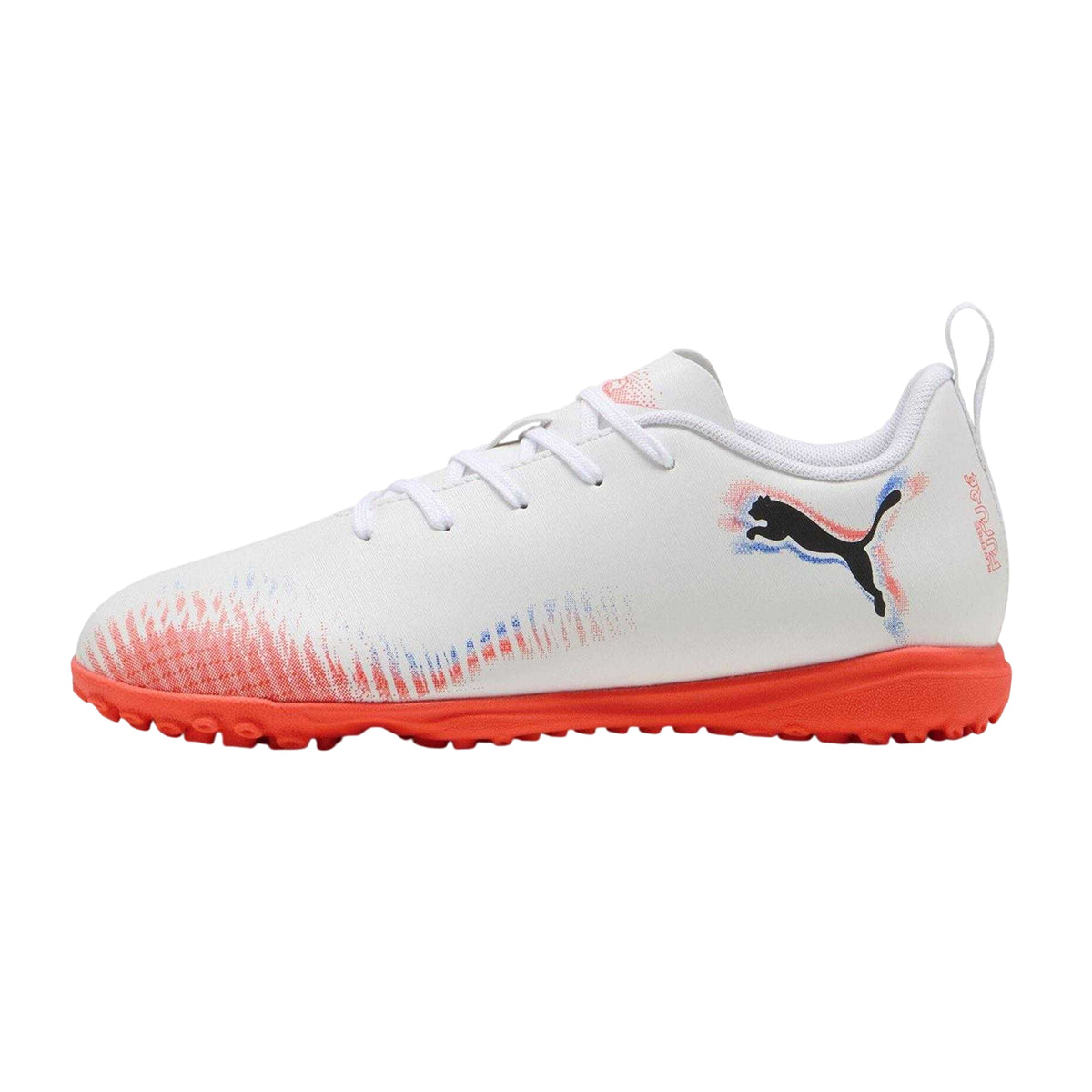 White-Black-Red - Back - Puma Childrens-Kids Future 8 Play Astro Turf Trainers