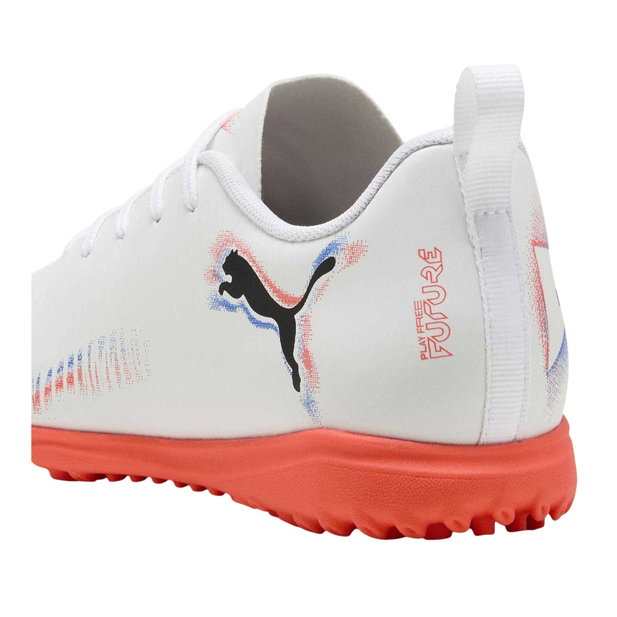 White-Black-Red - Side - Puma Childrens-Kids Future 8 Play Astro Turf Trainers