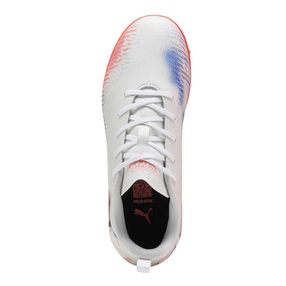 White-Black-Red - Lifestyle - Puma Childrens-Kids Future 8 Play Astro Turf Trainers