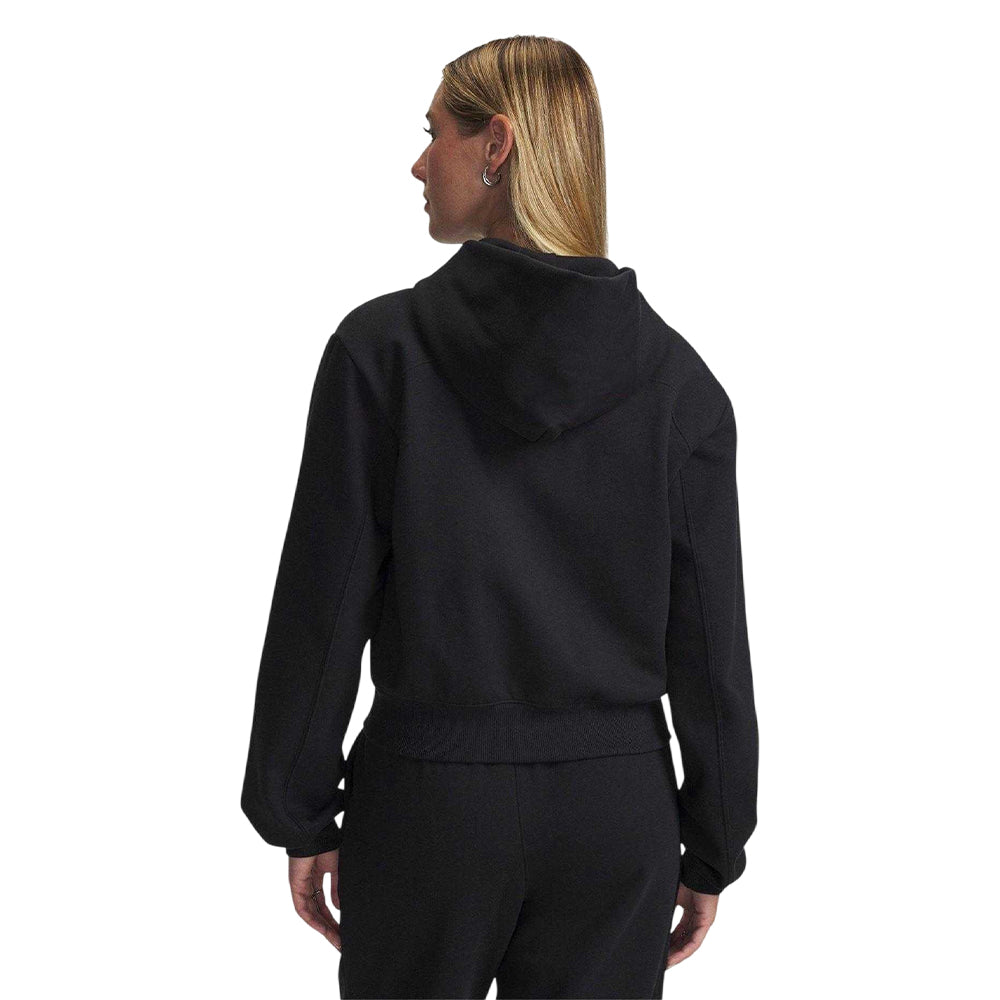 Black - Back - Under Armour Womens-Ladies Fleece Full Zip Hoodie