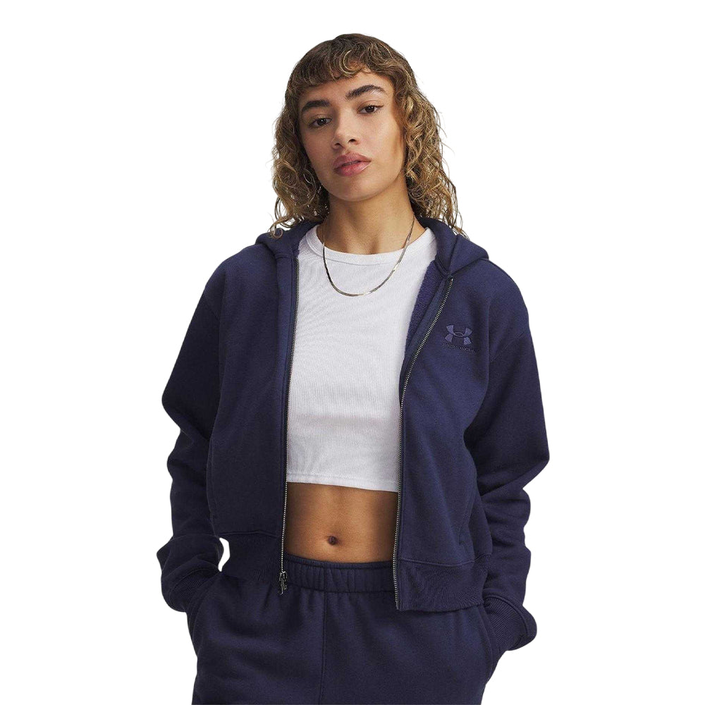 Blue - Front - Under Armour Womens-Ladies Fleece Full Zip Hoodie