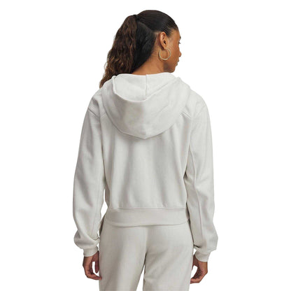 White - Back - Under Armour Womens-Ladies Fleece Full Zip Hoodie