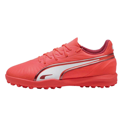 Glowing Red - Back - Puma Childrens-Kids King Match Astro Turf Trainers