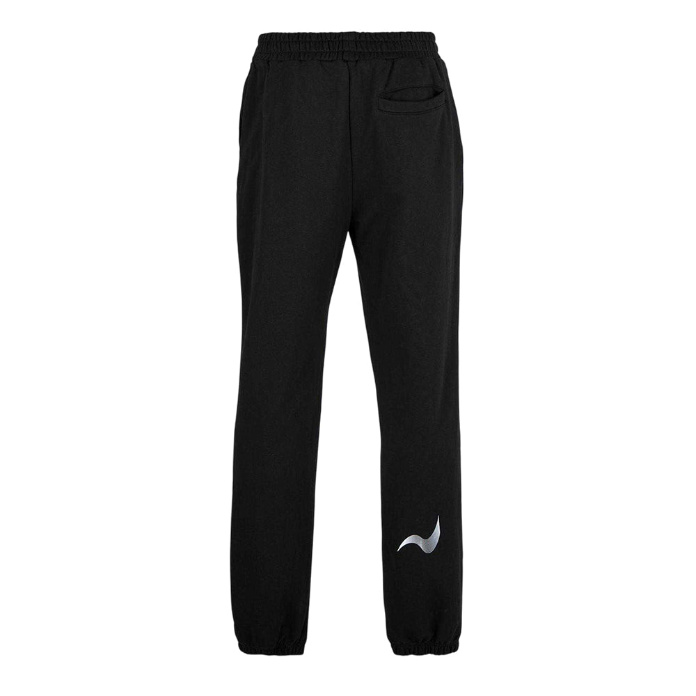 Black - Back - Hybrid Performance Mens Fleece Tracksuit Bottoms