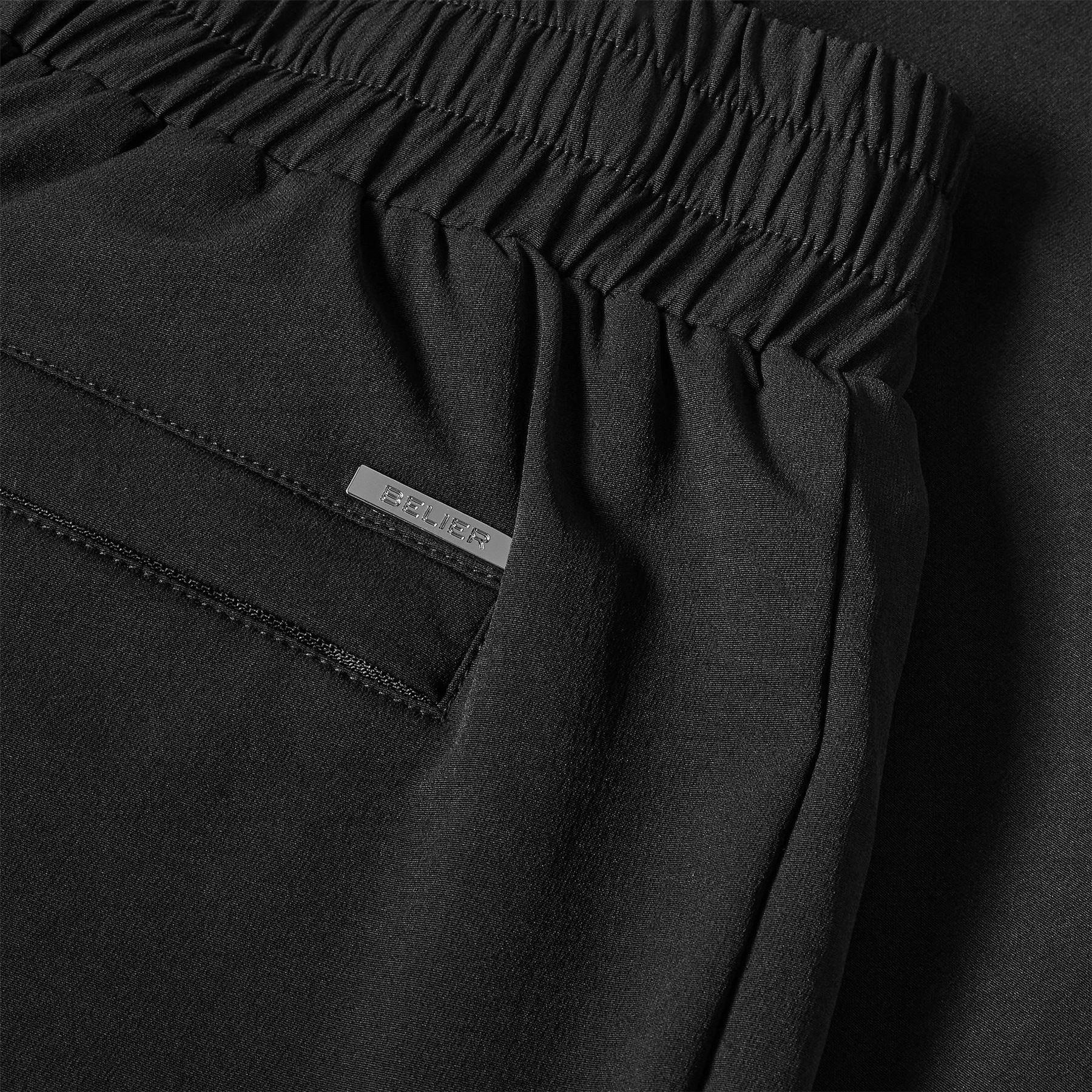 Black - Side - Belier Mens Traveller Logo Tracksuit Bottoms