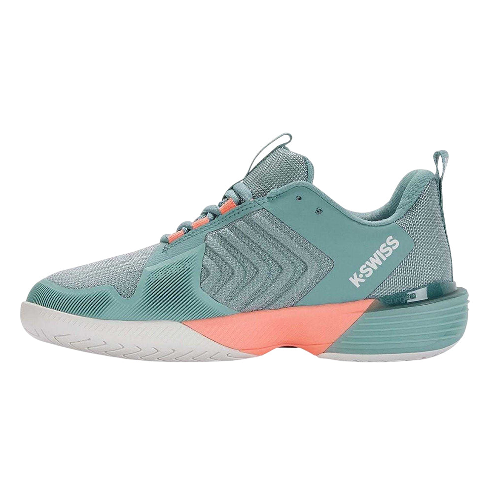 White - Side - K-Swiss Womens-Ladies Ultrashot 3 Tennis Shoes