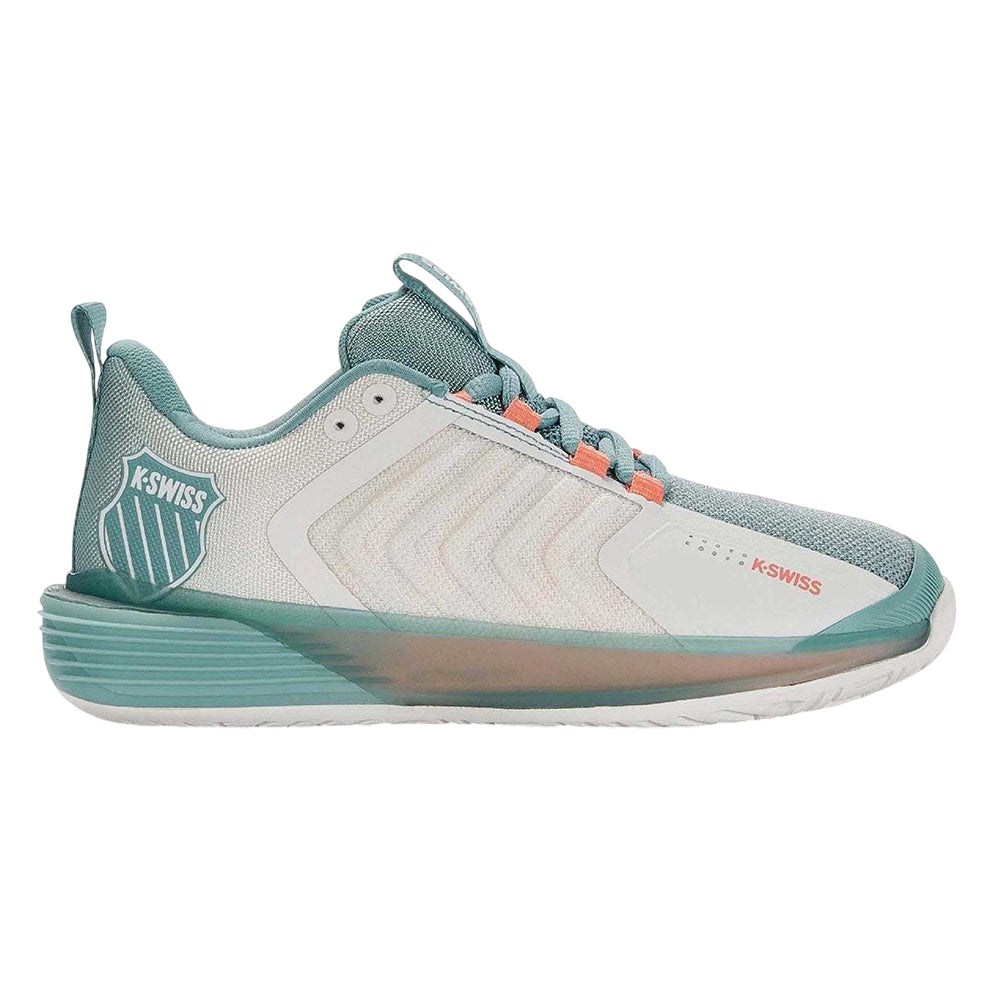 White - Front - K-Swiss Womens-Ladies Ultrashot 3 Tennis Shoes