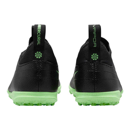 Black-Green - Back - Nike Childrens-Kids Mercurial Astro Turf Trainers