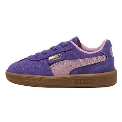 Purple - Back - Puma Childrens-Kids Palermo Suede Trainers