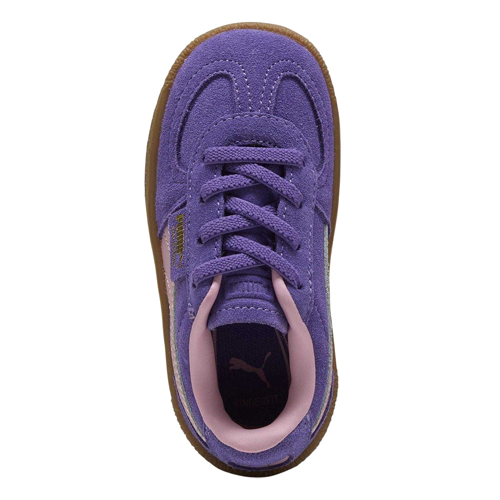 Purple - Side - Puma Childrens-Kids Palermo Suede Trainers